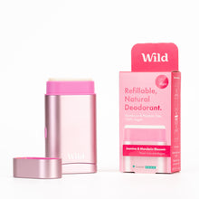 Wild Deodorant - Pink Refillable Case & Natural Deordorant - Jamine & Mandarin Blossom
