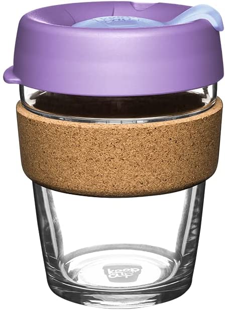 KeepCup Glass with Cork Band - Purple