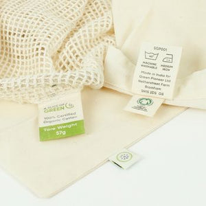 A Slice Of Green Organic Cotton Mesh Produce Bag Variety Pack - Set of 3